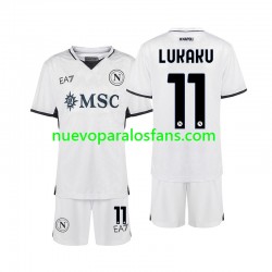 Camiseta de Fútbol Napoli Lukaku 11 Niño Exterior 2024-2025 Manga Corta