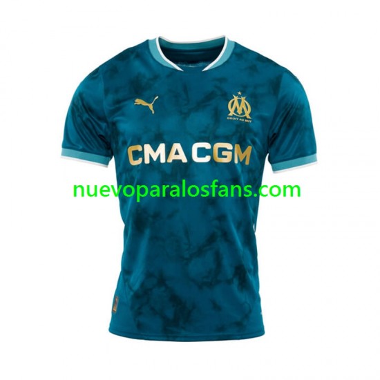 Camiseta de Fútbol Olympique de Marsella Hombre Exterior 2024-2025 Manga Corta