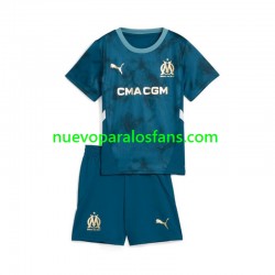 Camiseta de Fútbol Olympique de Marsella Niño Exterior 2024-2025 Manga Corta