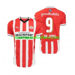 Camiseta de Fútbol PSV Eindhoven DE JONG 9 Hombre Casa 2024-2025 Manga Corta
