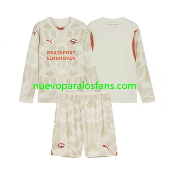 Camiseta de Fútbol PSV Eindhoven Portero Niño Tercera 2024-2025 Manga Larga