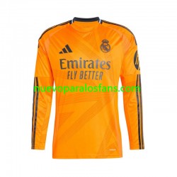 Camiseta de Fútbol Real Madrid Hombre Exterior 2024-2025 Manga Larga