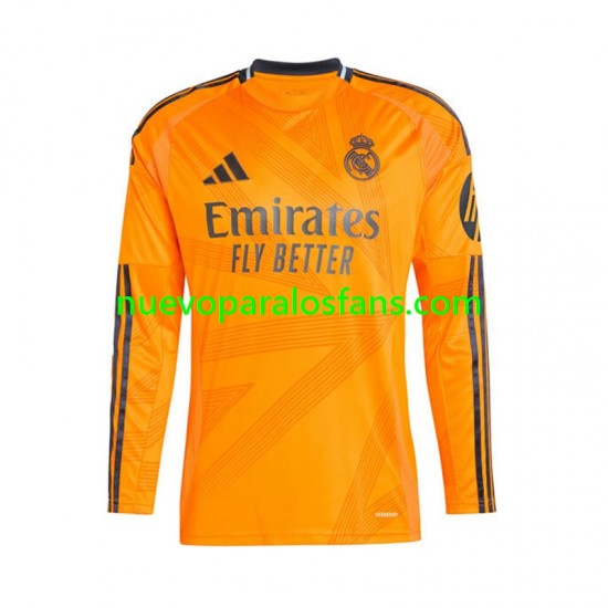 Camiseta de Fútbol Real Madrid Hombre Exterior 2024-2025 Manga Larga