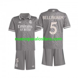 Camiseta de Fútbol Real Madrid Bellingham 5 Niño Tercera 2024-2025 Manga Corta
