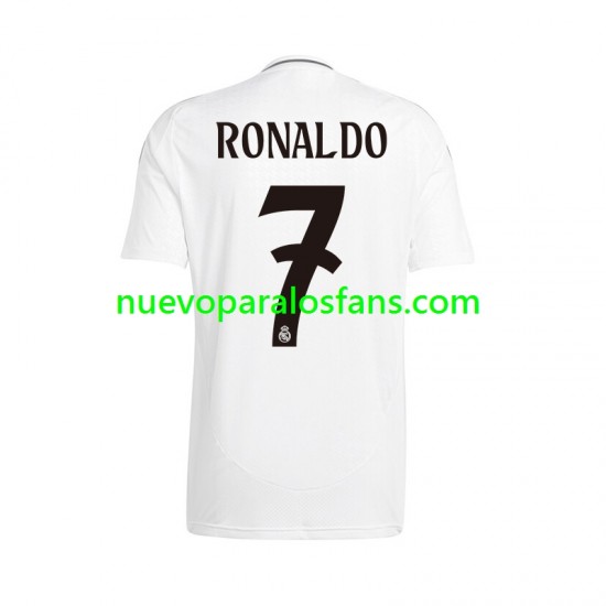 Camiseta de Fútbol Real Madrid Cristiano Ronaldo 7 Hombre Casa 2024-2025 Manga Corta