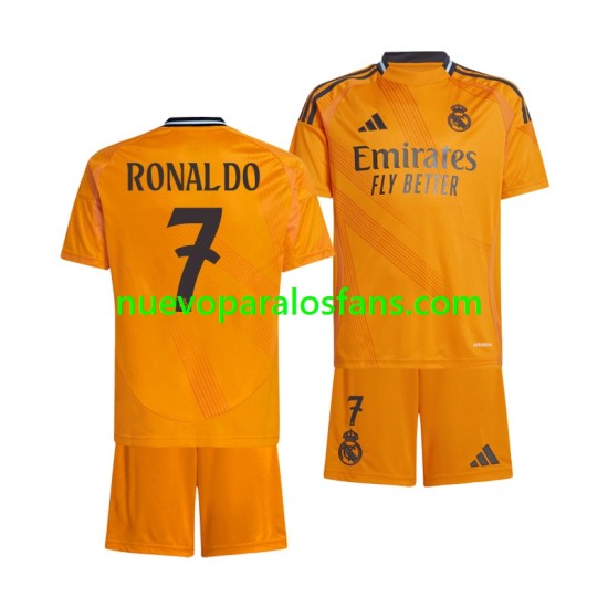 Camiseta de Fútbol Real Madrid Cristiano Ronaldo 7 Niño Exterior 2024-2025 Manga Corta