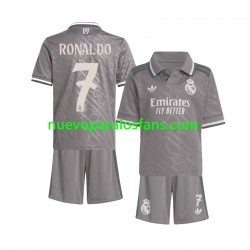 Camiseta de Fútbol Real Madrid Cristiano Ronaldo 7 Niño Tercera 2024-2025 Manga Corta
