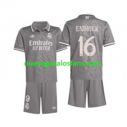 Camiseta de Fútbol Real Madrid Endrick 16 Niño Tercera 2024-2025 Manga Corta