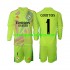 Camiseta de Fútbol Real Madrid COURTOIS 1 Portero Niño Cuarto 2024-2025 Manga Larga