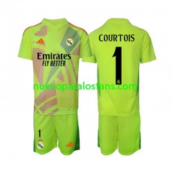 Camiseta de Fútbol Real Madrid COURTOIS 1 Portero Niño Cuarto 2024-2025 Manga Corta