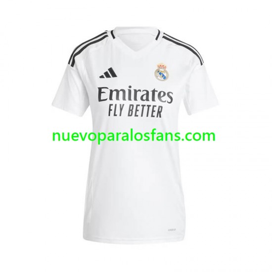 Camiseta de Fútbol Real Madrid Mujer Casa 2024-2025 Manga Corta