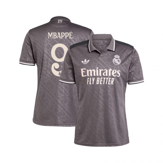Camiseta de Fútbol Real Madrid Mbappé 9 Hombre Tercera 2024-2025 Manga Corta