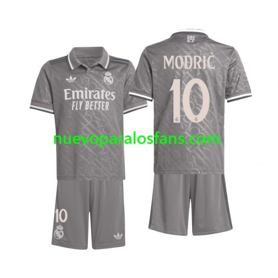 Camiseta de Fútbol Real Madrid Modrić 10 Niño Tercera 2024-2025 Manga Corta
