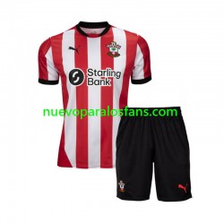 Camiseta de Fútbol Southampton Niño Casa 2024-2025 Manga Corta
