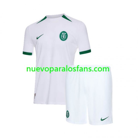 Camiseta de Fútbol Sporting CP Niño Exterior 2024-2025 Manga Corta