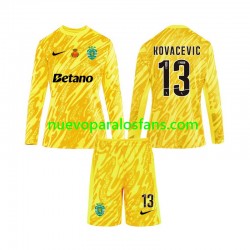 Camiseta de Fútbol Sporting CP Kovacevic 13 Portero Niño Tercera 2024-2025 Manga Larga