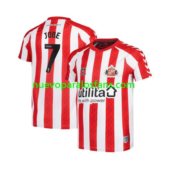 Camiseta de Fútbol Sunderland Jobe Bellingham 7 Hombre Casa 2024-2025 Manga Corta
