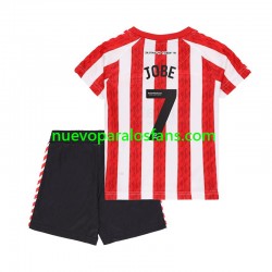 Camiseta de Fútbol Sunderland Jobe Bellingham 7 Niño Casa 2024-2025 Manga Corta