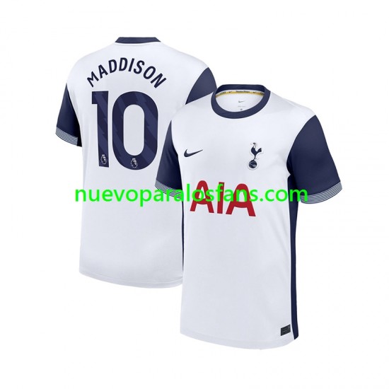 Camiseta de Fútbol Tottenham Hotspur James Maddison 10 Hombre Casa 2024-2025 Manga Corta