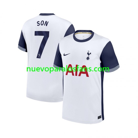 Camiseta de Fútbol Tottenham Hotspur Son Heung-Min 7 Hombre Casa 2024-2025 Manga Corta