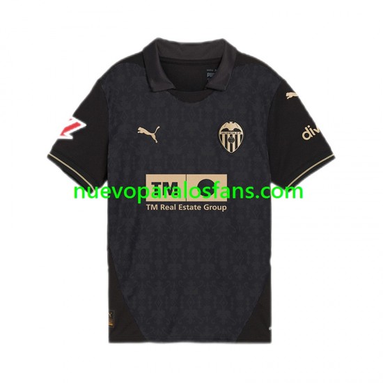Camiseta de Fútbol Valencia Hombre Exterior 2024-2025 Manga Corta
