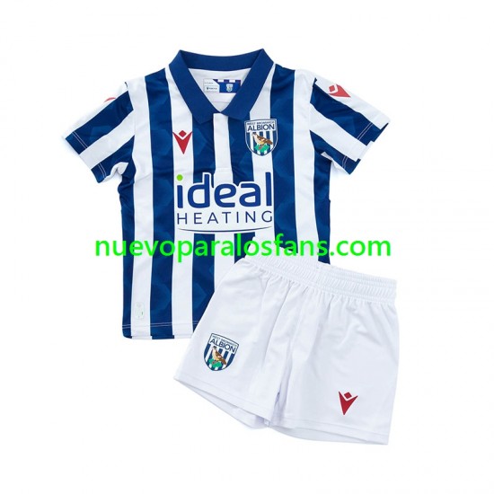 Camiseta de Fútbol West Bromwich Albion Niño Casa 2024-2025 Manga Corta