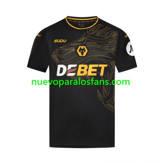Camiseta de Fútbol Wolverhampton Wanderers Hombre Exterior 2024-2025 Manga Corta