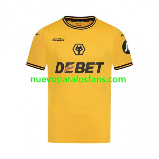Camiseta de Fútbol Wolverhampton Wanderers Hombre Casa 2024-2025 Manga Corta