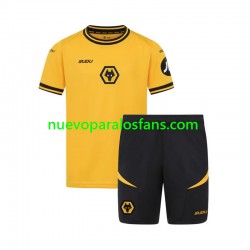 Camiseta de Fútbol Wolverhampton Wanderers Niño Casa 2024-2025 Manga Corta