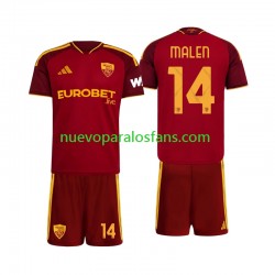Camiseta de Fútbol AS Roma Donyell Malen 14 Niño Casa 2026-2027 Manga Corta