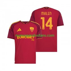 Camiseta de Fútbol AS Roma Donyell Malen 14 Hombre Casa 2026-2027 Manga Corta
