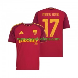 Camiseta de Fútbol AS Roma Manu Kone 17 Hombre Casa 2026-2027 Manga Corta