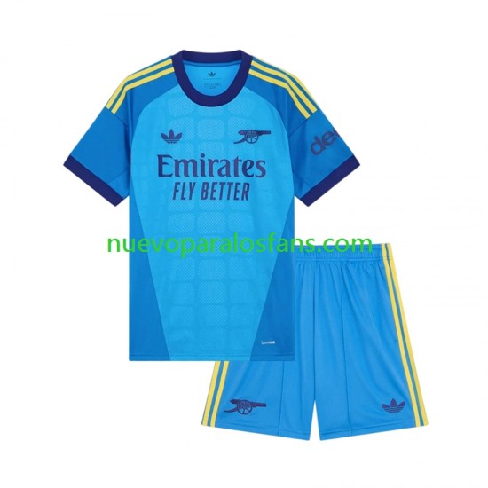 Camiseta de Fútbol Arsenal Portero Niño Exterior 2026-2027 Manga Corta
