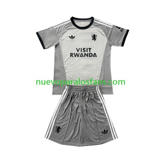 Camiseta de Fútbol Aston Villa Portero Niño Cuarto 2026-2027 Manga Corta