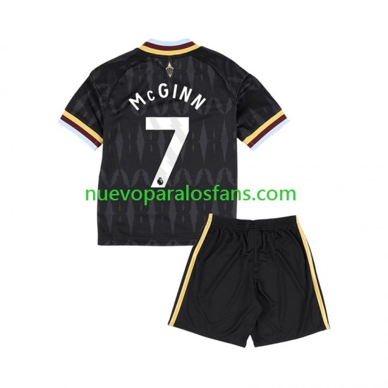 Camiseta de Fútbol Aston Villa John McGinn 7 Niño Exterior 2026-2027 Manga Corta