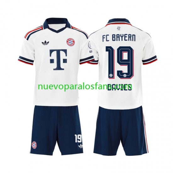 Camiseta de Fútbol Bayern de Múnich Alphonso Davies 19 Niño Exterior 2026-2027 Manga Corta