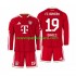 Camiseta de Fútbol Bayern de Múnich Alphonso Davies 19 Niño Casa 2026-2027 Manga Larga