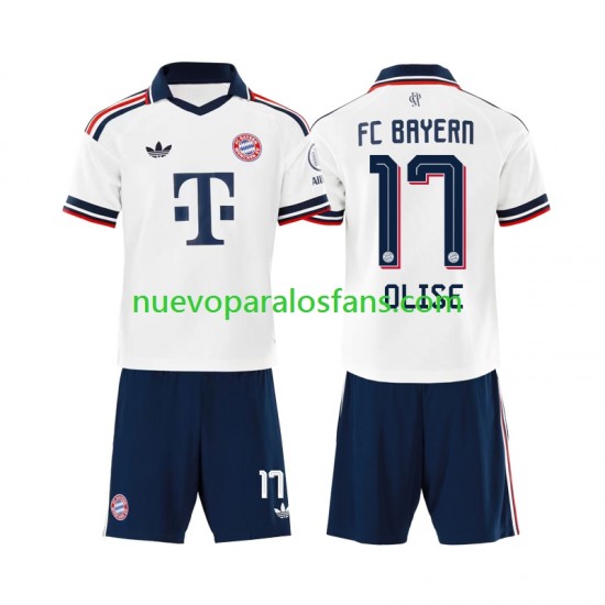 Camiseta de Fútbol Bayern de Múnich Michael Olise 17 Niño Exterior 2026-2027 Manga Corta
