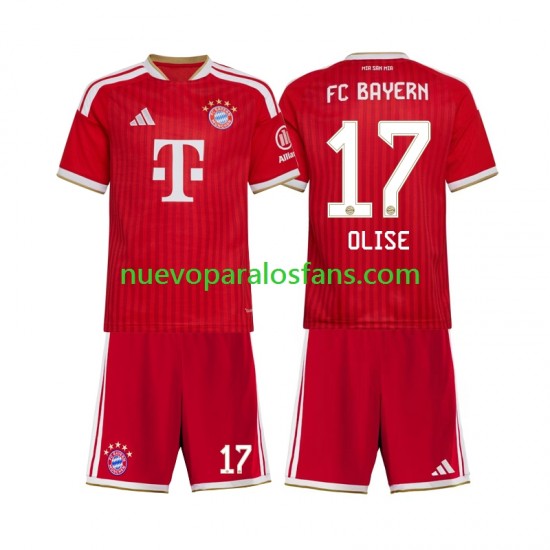 Camiseta de Fútbol Bayern de Múnich Michael Olise 17 Niño Casa 2026-2027 Manga Corta