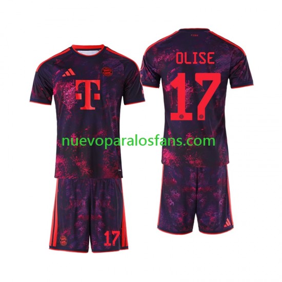 Camiseta de Fútbol Bayern de Múnich Michael Olise 17 Niño Tercera 2026-2027 Manga Corta