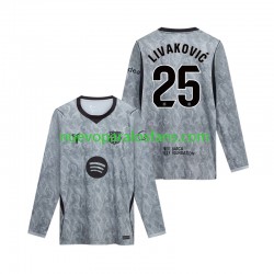 Camiseta de Fútbol FC Barcelona Dominik Livakovic 25 Portero Hombre Exterior 2026-2027 Manga Larga
