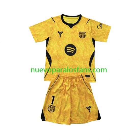 Camiseta de Fútbol FC Barcelona Joan Garcia 1 Portero Niño Cuarto 2026-2027 Manga Corta