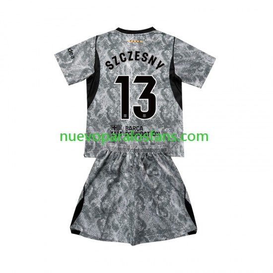 Camiseta de Fútbol FC Barcelona Wojciech Szczesny 13 Portero Niño Exterior 2026-2027 Manga Corta