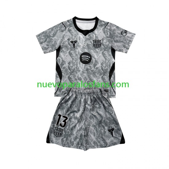 Camiseta de Fútbol FC Barcelona Wojciech Szczesny 13 Portero Niño Exterior 2026-2027 Manga Corta