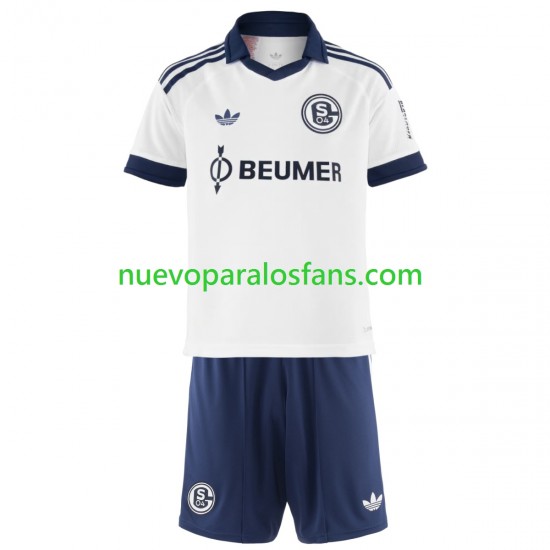 Camiseta de Fútbol FC Schalke 04 Niño Exterior 2026-2027 Manga Corta