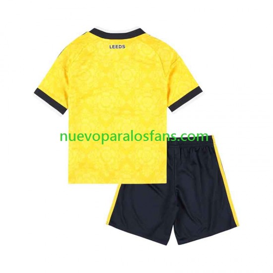 Camiseta de Fútbol Leeds United Niño Exterior 2026-2027 Manga Corta