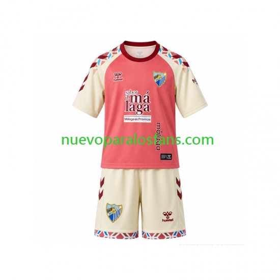 Camiseta de Fútbol Málaga CF Niño Exterior 2026-2027 Manga Corta