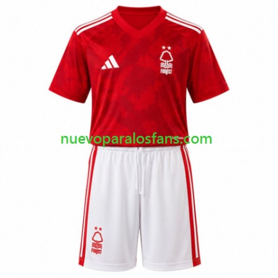 Camiseta de Fútbol Nottingham Forest Niño Casa 2026-2027 Manga Corta