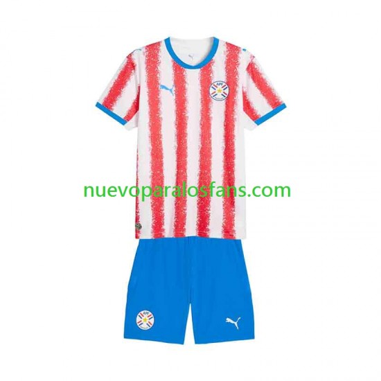 Camiseta de Fútbol Paraguay Niño Casa 2026 Manga Corta