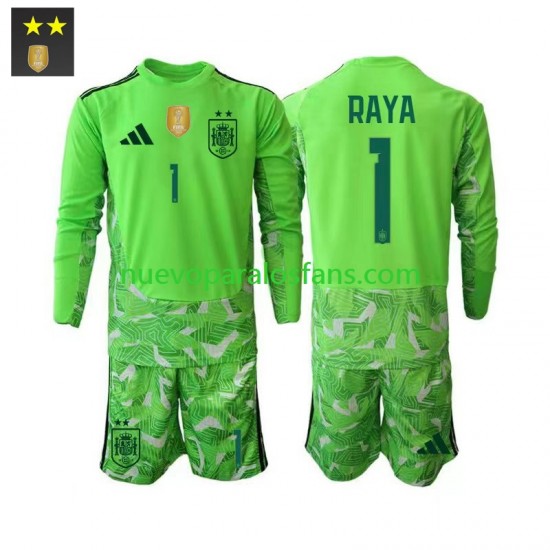 Camiseta de Fútbol España David Raya 1 Portero Niño Tercera 2026-2027 Manga Larga
